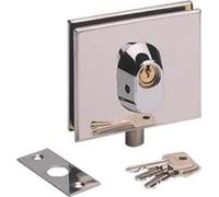 Serrure basse inox poli METALUX pour porte en verre - NM60411000