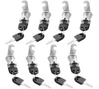 Serrure Batteuse Cylindre, 8PCS Serrure Boite aux Lettres avec 16 Clés Verrou de Porte pour Armoire Serrure Batteuse a Came Barillet