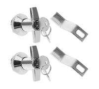 Serrure Caisse Monnaie avec Clé, Verrou en Alliage D'aluminium Argenté | Remplacement Serrure Boîte, Sécurité pour Armoire et Coffre, Style Moderne, Argenté