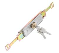 Serrure Centrale Double Cylindre pour Porte de Garage et Volet Métallique | Acier Zingué, Entrée de Clé Verticale, Verrouillage Central Stable, Adaptée aux Entrepôts, Commerces et Style Aléatoire