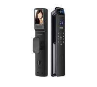 Serrure Connectée, Serrure intelligente à reconnaissance f-a-ciale 3D, avec caméra intégrée, WiFi, application d'empreintes digitales, télécommande, Kit de verrouillage à mortaise(24 240R Mortise)