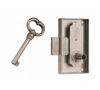Serrure de bibliothèque 526 largeur 55 mm axe 35 mm droite finition brossé sans EVISMES 3526135