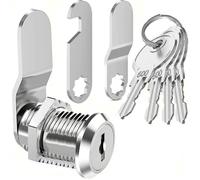 Serrure de boîte aux lettres - Unbrand - Clé identique - Diamètre 16 mm - Convient pour tiroir - Convient pour armoire