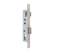 Serrure de cadre tubulaire en acier inoxydable pour travail des métaux, distance 85 mm, serrure à cylindre de porte avec languette en U, pour portail de jardin, gauche/droite (mesure