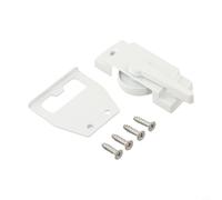 Serrure de châssis en alliage de zinc pour coulissement vertical - Serrure de sécurité à came pour suspension simple et double, 70,5 x 25 x 12,5 mm, blanc (trou central blanc)