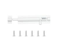 Serrure de fenêtre en alliage d'aluminium 2 à 8 pouces, noir argent, charnière sécurité, serrure porte garde-robe, boulon boucle, raccords meubles(White,6inch)