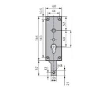 Serrure de garage verouillage bas avec ressort épaisseur 18 mm WSS 16500000010