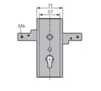 Serrure de garage verouillage horizontal sans ressort épaisseur 18 mm WSS 16560000010