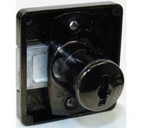 Serrure de meuble à palastre 391 pour cylindre Z23 - noir - main droite LEHMANN