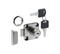 Serrure de meuble acier en applique HETTICH AXE 25 mm réversible G