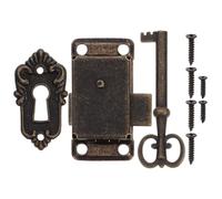 Serrure de Meuble Vintage avec er et Alliage de Zinc | Style Ancien Orné, Vis et Clé Incluses, pour Tiroirs et Boîtes en Bois, Décoration et Restauration