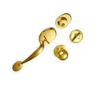 Serrure de porte antivol épaisse, Surfaces lisses, poignée extérieure en alliage métallique, ensemble de serrures de porte avec bouton de porte, antivol épais