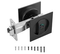 Serrure de Porte Coulissante a Galandage,Serrure de Porte Coulissante a Cavité,avec Indicateurs de Couleur et Poignée Affleurante,pour Portes Intérieures/Extérieures