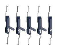 Serrure de porte d'armoire électrique MS100-3, connexion avec revêtement en poudre noire, contrôle de tige multipoint, cylindres de verrouillage à poussée robustes, 1 pièces