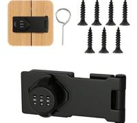 Serrure de porte de meuble mécanique à 3 chiffres, verrou de de 3 pouces, serrure à combinaison sans onvenant aux armoires, aux penderies, aux portes pour animaux de compagnie, aux boîtes aux let