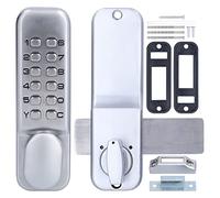 Serrure de porte d'entrée mécanique sans clé, serrure à code antivol | Serrure à combinaison à clavier pour portail de jardin, porte en verre bidirectionnelle et utilisation au bureau