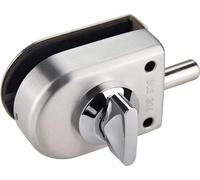 Serrure de porte en acier inoxydable de 10 à 12 mm, anti-effraction, pour portes vitrées, ouverture/fermeture, pour salle de bains, bureau, maison, hôtel