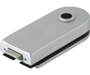 Serrure de porte en verre Dorma Glas Studio Rondo - Serrure pour portes en verre 8-10mm PZ avec changement, aluminium effet inox