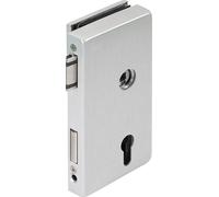 Serrure de porte en verre OFFICE Classic LM argent éloxé.PZ DIN droite.DORMA-GLAS