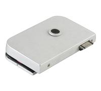 Serrure de porte en verre OFFICE Junior métal léger niro anodisé UV DIN droite