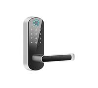 Serrure de porte intelligente - 5-en-1, entrée sans mpreinte digitale, contrôle par application Wi-Fi, pêne dormant électronique, sécurité