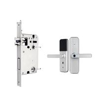 Serrure de porte intelligente à empreinte digitale, connexion WiFi, accès sans clé, 2405050 argent