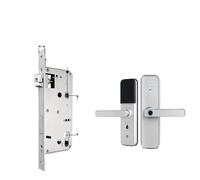 Serrure de porte intelligente à empreinte digitale, connexion WiFi, accès sans clé, 6085 argent