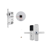 Serrure de porte intelligente à empreinte digitale, connexion WiFi, accès sans clé, sans mortier Argent