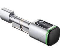 Serrure de porte intelligente, déverrouillage par empreinte digitale et app, matériau durable, argenté