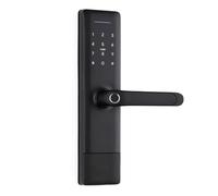 Serrure de porte intelligente TTlock avec poignée - Accès sans clé par code, empreinte ou mobile - Verrou électronique pour porte en bois, aluminium ou portail extérieur