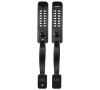 Serrure de porte mécanique sans clé, mise à jour du code 2.0, code à 4-7 chiffres, serrure à combinaison avec clavier à boutons-poussoirs double face et poignée de tirage, verrouillage automatique, po