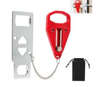 Serrure de Porte Portable, Sécurité Porte Sans Perçage, Voyage Hôtel | Acier Inoxydable, Installation Sans Outil, Format Compact, 2 Positions De Verrouillage, Sans Modification De La Porte