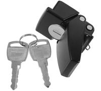 Serrure de Porte pour Coffret Électrique en Alliage D’aluminium Noir | Clé, Installation Facile, Verrou de Remplacement pour Boîtes à Outils, Vitrines, Armoires de Bureau et Équipements