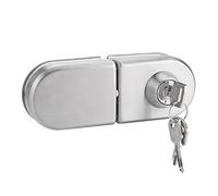Serrure de Porte Sécurité anti-vol de porte en verre Verrou d'acier inoxydable de 10~12mm avec des clés Ouvrez/fermez l'utilisation de salle de bains de bureau d'hôtel de maison