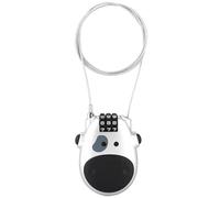 Serrure de poussette à code à 3 chiffres, câble en forme de vache en ABS, serrure à combinaison, serrures de vélo avec câble extensible de 90 cm pour poussette, valise, bagage, (Silver)