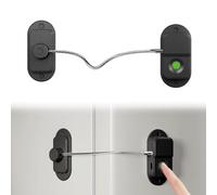 Serrure de Sécurité à Empreintes Digitales, Cadenas Frigo Limiteur D'ouverture de Fenêtre Verrou de Fenêtre à Empreinte Digitale Auto-Adhésif, pour Porte, Armoire, Réfrigérateur (Noir)
