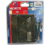 Serrure de sureté VACHETTE - Verticale pêne dormant demi-tour - Gauche - A arré 7mm - 2 clés incluses