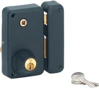 Serrure de sûreté verticale 75x130 mm noir à fouillot C7 THIRARD - Cylindre Ø23x45 mm - Droite - 000136