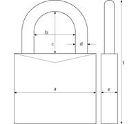Serrure de suspension ABUS en laiton 45/40