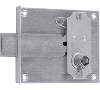 Serrure de tiroir 267F 70 x 70 mm axe 50 mm LG12 finition fer limé avec 1 EVISMES S267A50FL