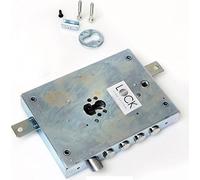 Serrure d'entrée 60 mm DX Dim. 142 x 206 mm NE42 D - DIERRE - Argenté - Multi-point locking system - Verrou - Serrure