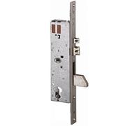 Serrure électrique, modèle 16215, en acier inoxydable brossé, avec système de sécurité pour porte