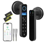 Serrure électronique - Empreinte digitale -par application - Aluminium - Pour portes en bois 30-55 mm
