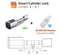 Serrure électronique intelligente, déverrouillage par empreinte digitale, connectivité Bluetooth, passerelle Tuya-S, A50 B50