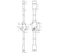 Serrure en applique Beluga à tirage pour porte d'entrée, droite, 3 pts, cylindre HG5 Ø23mm, axe 45mm, blanc, 4 clés - THIRARD