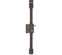 Serrure en applique Beluga à tirage pour porte d'entrée, gauche, 3 pts, cylindre HG5 Ø23mm, axe 45mm, marron, 4 clés - THIRARD