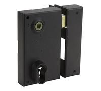 Serrure en applique Bricard monopoint verticale à fouillot Ouvrant Droite 45 mm Pour grilles et portails