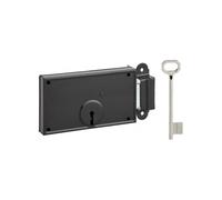 Serrure en applique horizontale à clé pêne dormant droite 140 x 80 mm 1 clé - SERRUPRIX