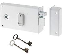 Serrure en Applique Horizontale YALE YAH37D, Fouillot, Blanc, 2 Clés, Version Droite, Cylindre 5 Goupilles