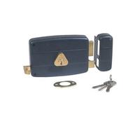 Serrure en applique monopoint NORMBAU 501210 03 1A 50 mm horizontale tirant Noir